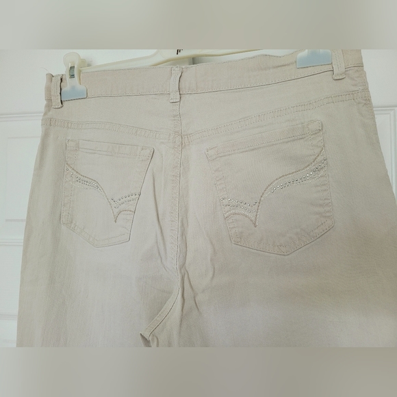 Gloria Vanderbilt Amanda Women's Classic Jeans Stonewood/Cream Stretch Cotton 14 - Picture 9 of 16